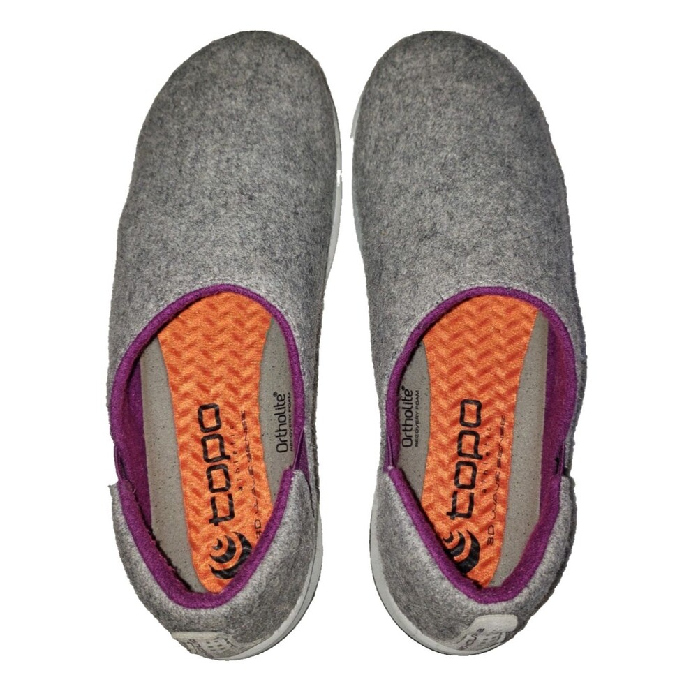 Topo Athletic Rekovr 2 Slipper Womens Sz 11 Recovery Slip-Ons Gray Purple Vibram - Picture 8 of 11